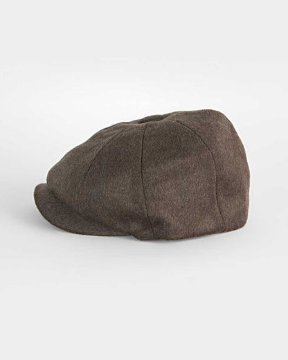 Plain Brown Loden Wool Made In England Gatsby Cap