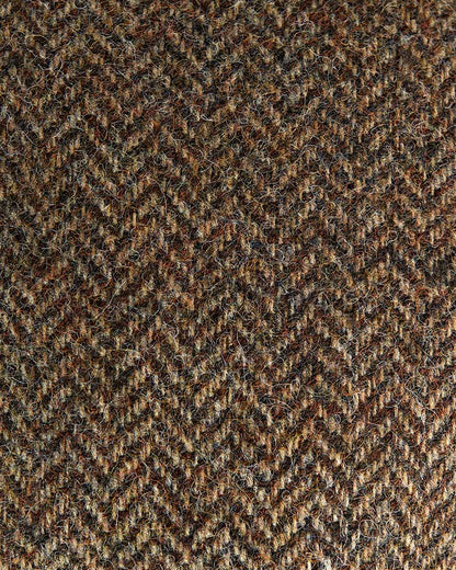 Country Brown Herringbone 100% Wool Made In England Flat Cap
