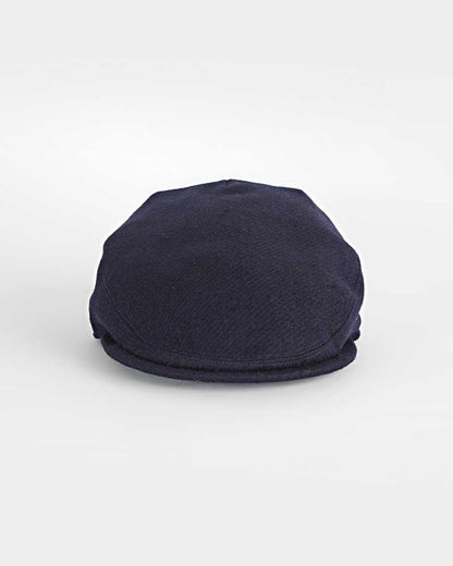 Dark Navy Twill 100% Wool Made In England Flat Cap