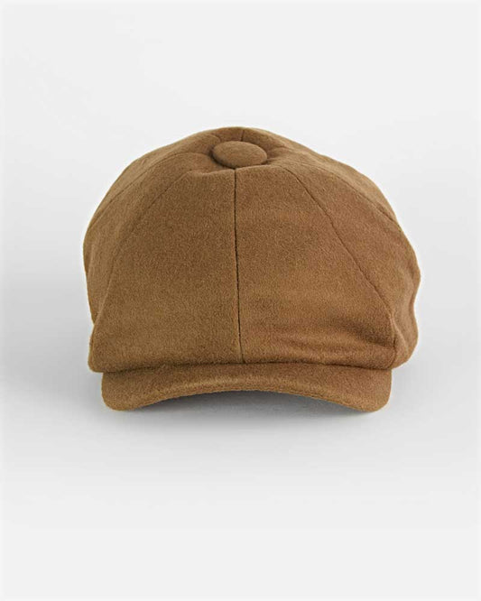 Camel Loden Wool Made In England Gatsby Cap