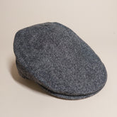 Black And White Plain Weave 100% Wool Made In England Flat Cap