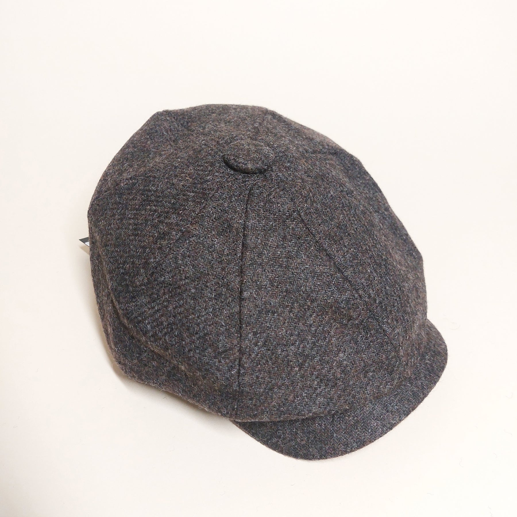 Brown Twill 100% Wool Made In England Gatsby Cap