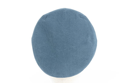 Plain French Blue Cotton Flat Cap