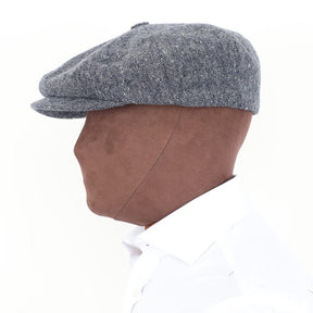Grey Pick & Pick 100% Wool Gatsby Cap