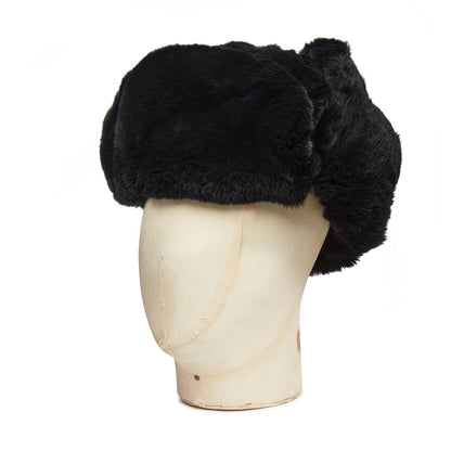 Black Luxe Trapper Hat