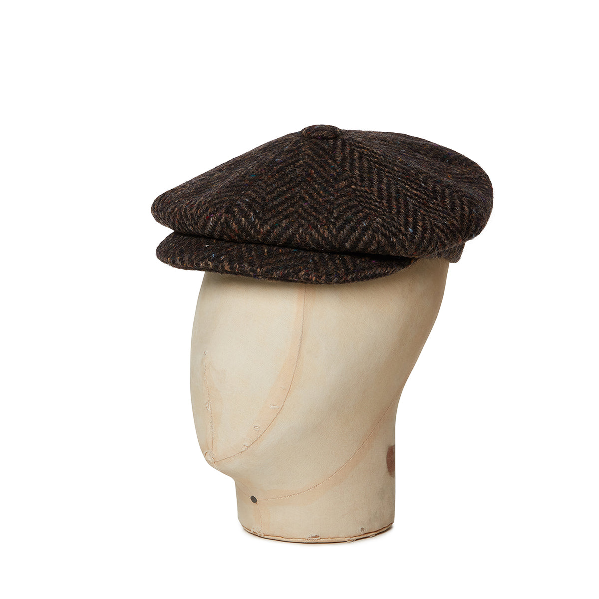 Herringbone Tweed Gatsby Cap