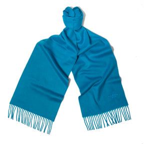 Kingfisher Blue Cashmere Scarf