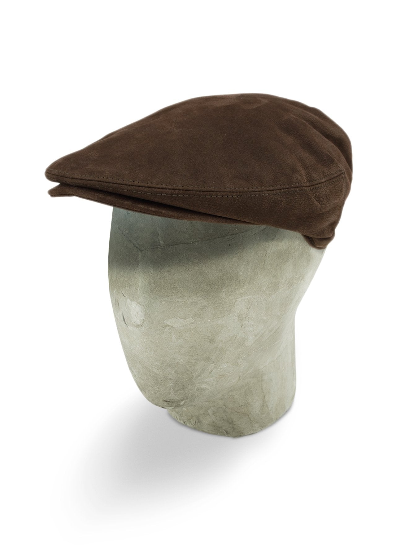 Brown Leather Flat Cap