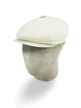 Plain Cream Linen Gatsby Cap