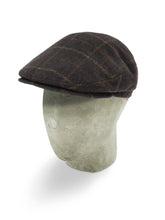 Brown Checked Loden Harlem Cap