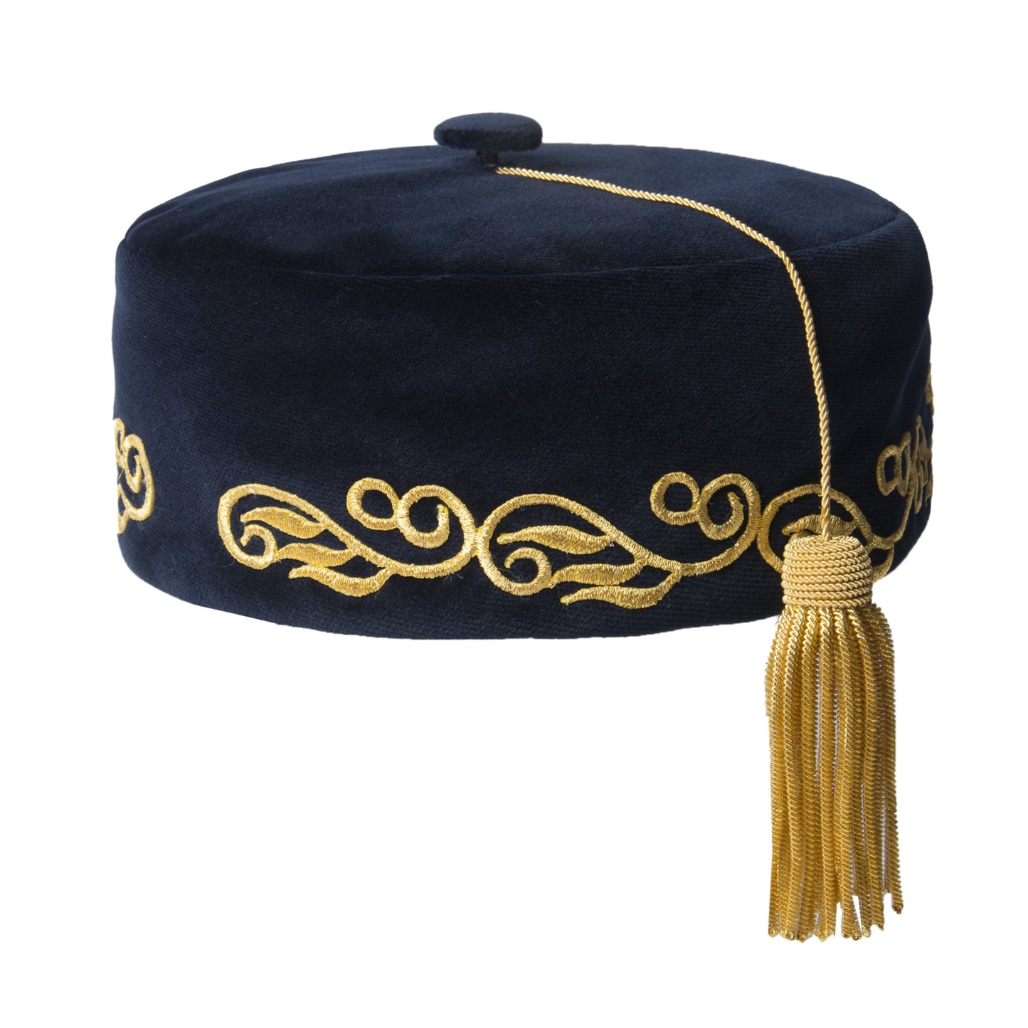 Navy Blue Luxury Smoking Cap