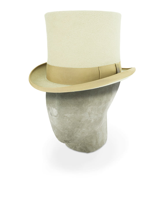 Cream Tall Top Hat